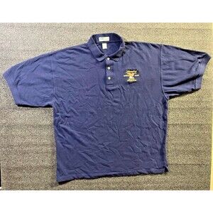 Yuengling‎ Larger Logo Blue Cotton Polo Shirt Mens 3XL